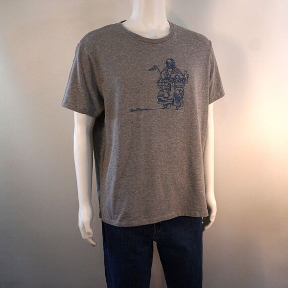 Ben Sherman T Shirt Mens XL Gray Graphic Motorcycle Print Short Sleeve - Picture 3 of 7